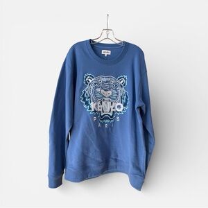 Kenzo Men's Classic Blue Crewneck Sweatshirt